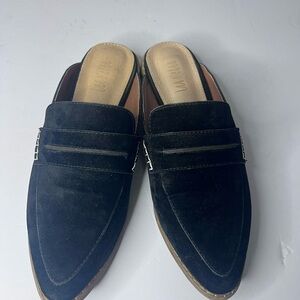 MIIM Black Suede slide on slip on Mules size 6.5